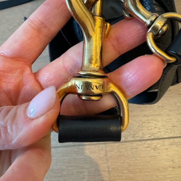 LANVIN Grained Calfskin Box Messenger Bag - Picture 9 of 15